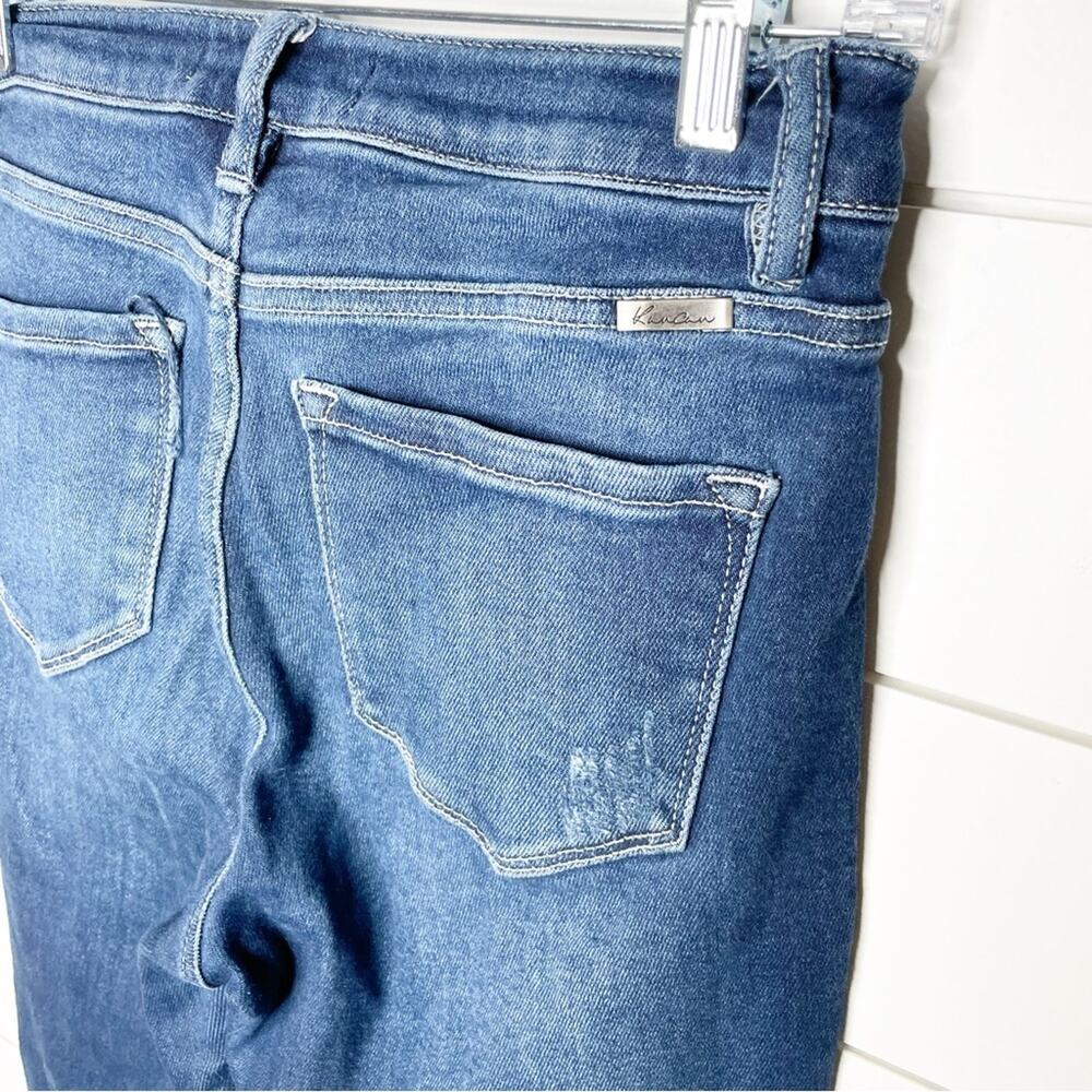 KanCan High Rise Skinny Distressed Raw Hem Stretch Jeans Dark Wash Size 7/27 - Picture 8 of 8
